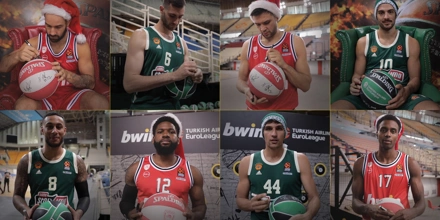 Χριστουγεννιάτικα δώρα και ευχές από την bwin και τους παίκτες Ολυμπιακού & Παναθηναϊκού!