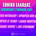 Eurobasket Γυναικών 2025: Αποδόσεις* και αγορές για την Εθνική Ελλάδας