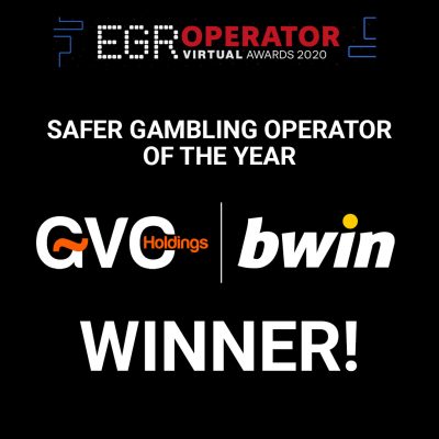 H GVC Holdings bwin κατακτά την κορυφαία διάκριση: «Safer gambling operator of the year»